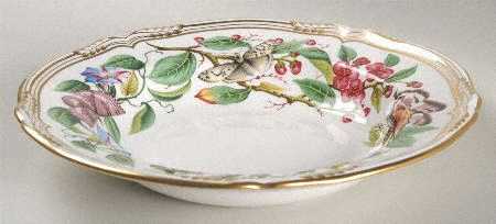 Butterfly Garden Large Rim Soup Bowl