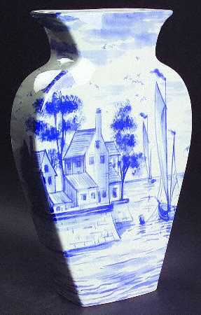 Blue Room Delftware 11" Silhouette Vase