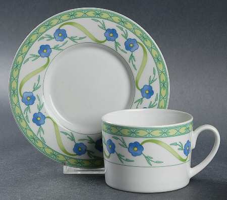 Happy Meadow Flat Cup & Saucer Set