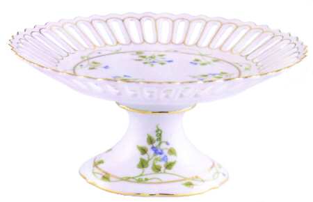 Morning Glory Footed Cake Plate
