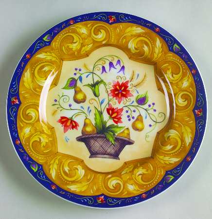 Sonata (Blue & Orange) Salad/Dessert Plate