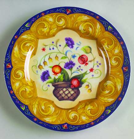 Sonata (Blue & Orange) Salad/Dessert Plate