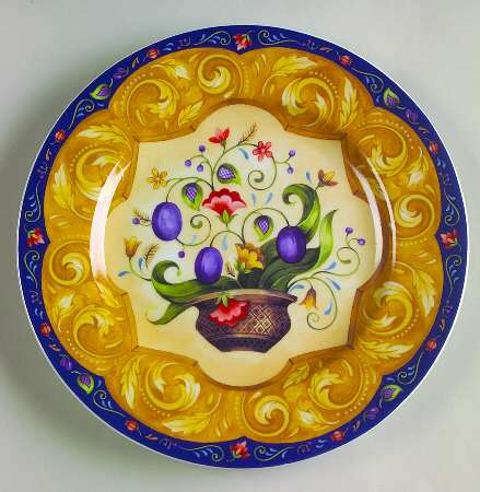 Sonata (Blue & Orange) Salad/Dessert Plate