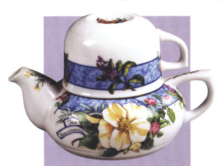 Tea Garden Individual Teapot & Lid with Cup