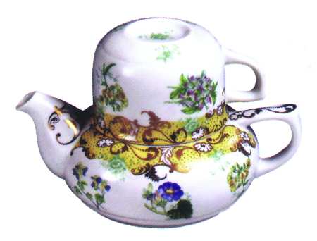 English Garden Individual Teapot & Lid with Cup