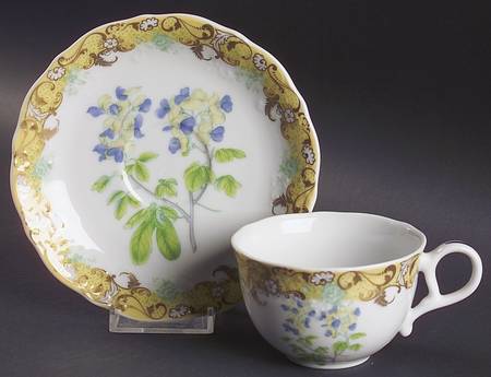 English Garden Flat Cup & Saucer Set