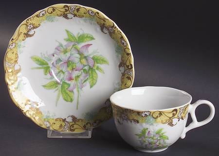 English Garden Flat Cup & Saucer Set