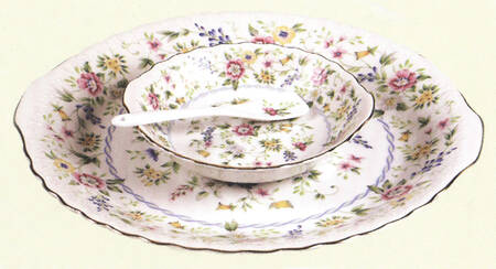 Meadow (3pc) Party Serving/Chip & Dip-Plate, Bowl & Spoon