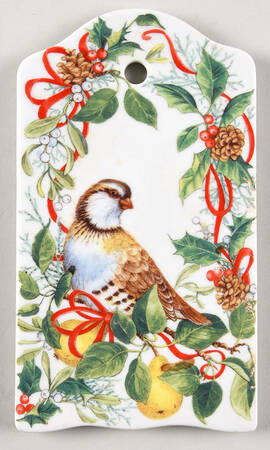 Winter Birds & Wreath Cheese and Cracker Board