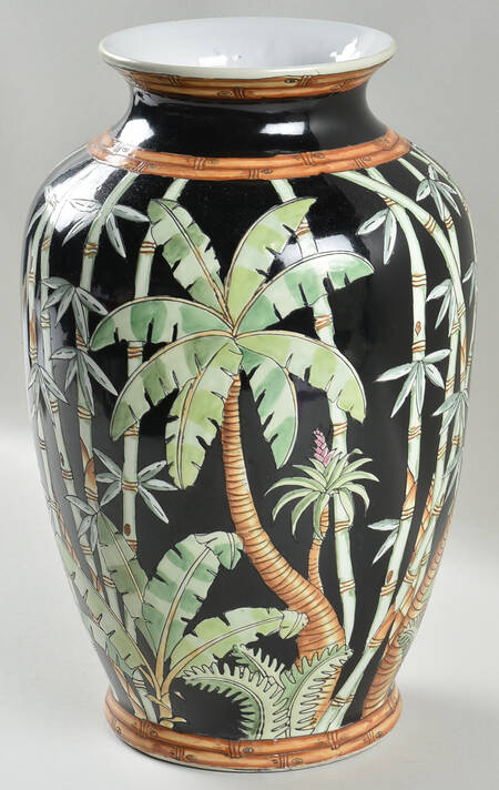 Tropical Jungle Heliconia 12" Vase