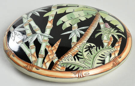 Tropical Jungle Heliconia Lid for Round Box