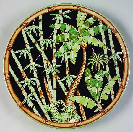 Tropical Jungle Heliconia 12" Chop Plate (Round Platter)