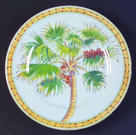 Tropical Trees Salad/Dessert Plate