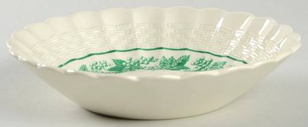Valencia Green (Green Verge, No Trim) Fruit/Dessert (Sauce) Bowl