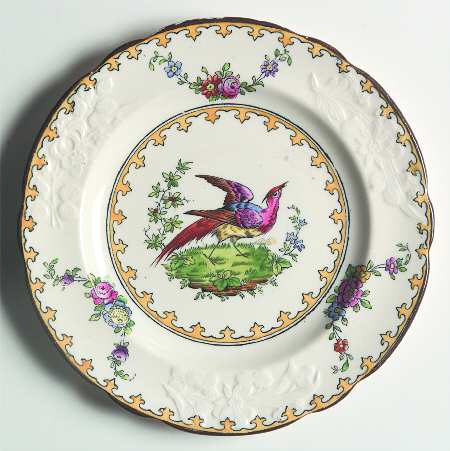 Vienna (Bird Center, Yellow, Scallop) Bread & Butter Plate