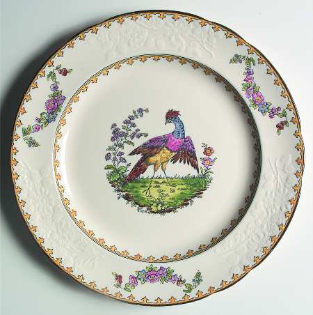 Vienna (Bird Center, Yellow, Scallop) by Spode