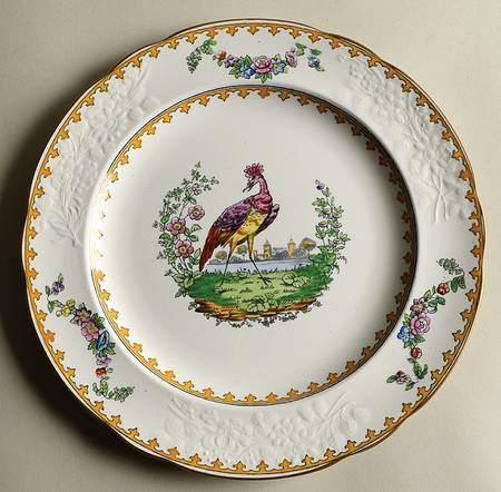 Vienna (Bird Center, Yellow, Scallop) Dinner Plate