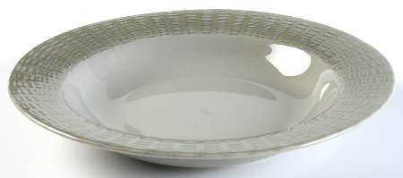 Pearl Gray Large Rim Soup Bowl