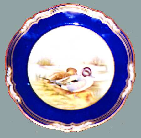 Game Birds Cobalt Band by Spode