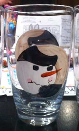 Snowmen Portraits (Decal) Glassware Highball