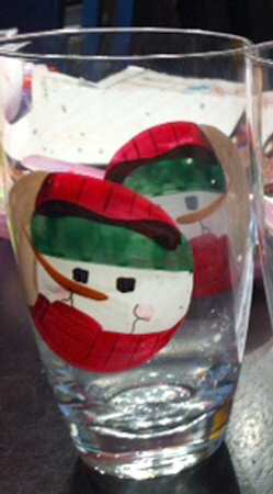 Snowmen Portraits (Decal) Glassware Highball