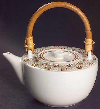 Greek Key Teapot & Lid