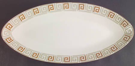 Greek Key 17" Oval Serving Platter