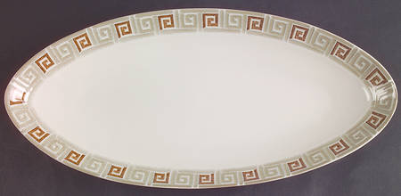Greek Key 14" Oval Serving Platter