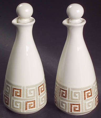 Greek Key Oil/Vinegar Cruet - Set of 2