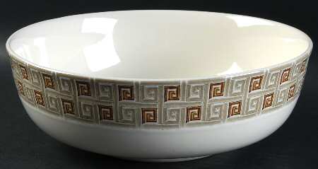 Greek Key 9" Round Vegetable Bowl