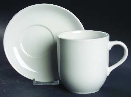 Domani White Mug/Cup & Saucer Set