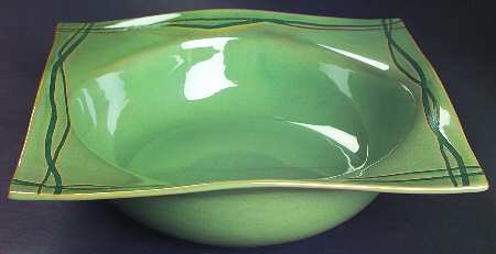 Mystic Cove Green 10" Round Vegetable Bowl