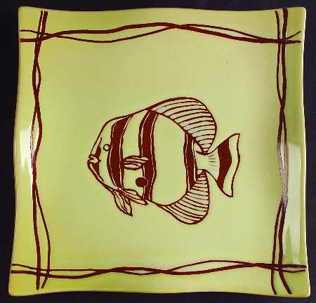 Mystic Cove Yellow Accent Salad Plate