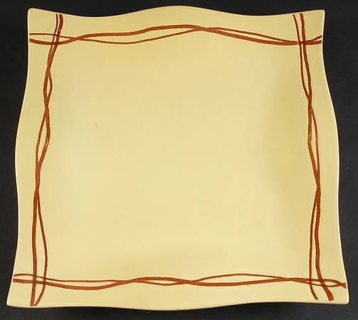Mystic Cove Yellow 12" Square Serving Platter