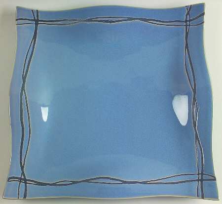 Mystic Cove Blue 12" Square Chop Plate