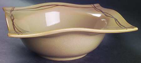 Mystic Cove Beige Rim Soup Bowl