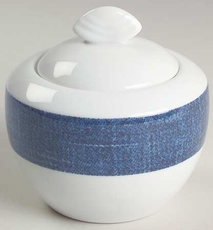 Blue Denim Sugar Bowl & Lid