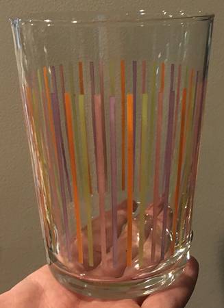Festive Stripes Glassware Flat Tumbler