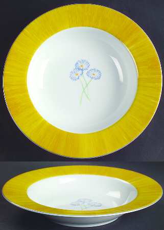 Country Daisy Large Rim Soup Bowl
