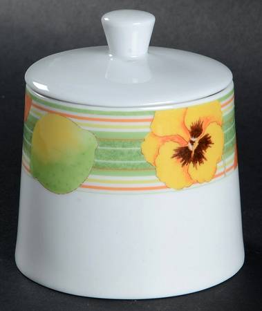 Pansy Lane Sugar Bowl & Lid