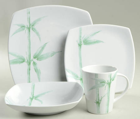 Green Bamboo 4 Piece Place Setting