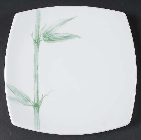 Green Bamboo Salad Plate