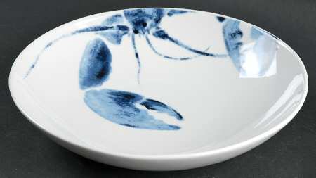 Lobster Blue Coupe Soup Bowl
