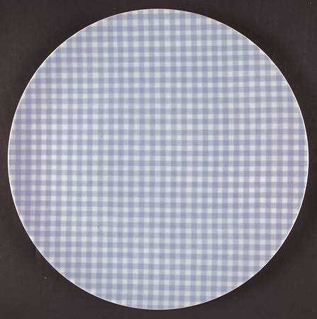 Gingham Sky Blue 12" Chop Plate (Round Platter)