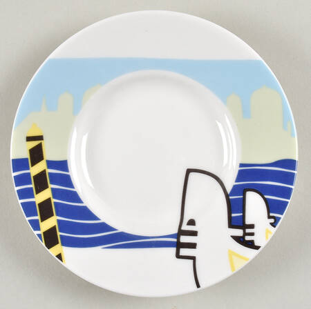 Around the World Saucer for Flat Demitasse Cup