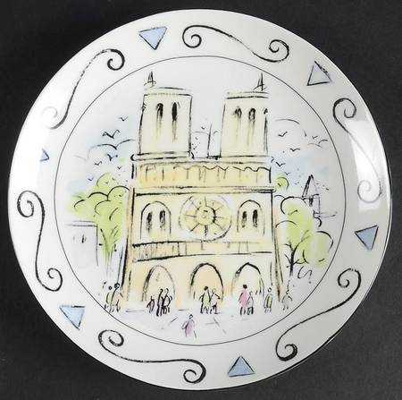 Vues de Paris Salad/Dessert Plate