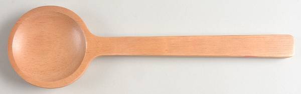 Floral Haven Solid Wood Salad Serving Spoon