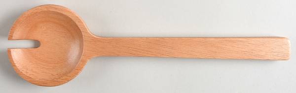 Floral Haven Solid Wood Salad Serving Fork