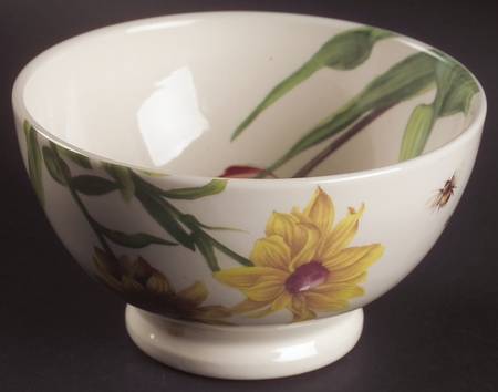 Floral Haven Footed Rice Bowl