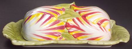 Floral Haven 1/4 Pound Figural Covered Butter